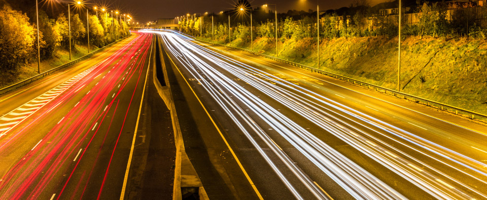 Motorway at night
